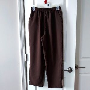 Laura Scott petite 8p brown elastic waist pants